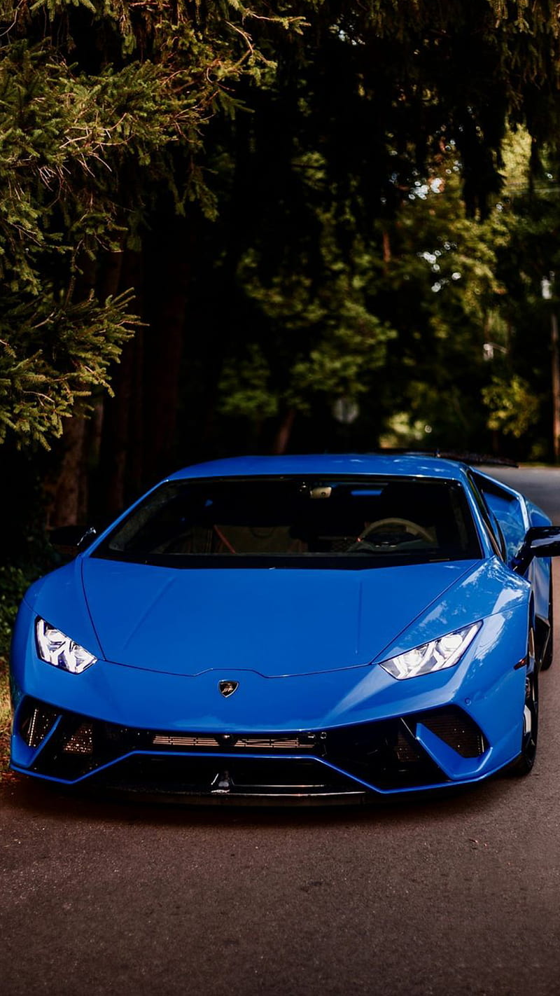 Bleumante, lamborghini, huracan, performante, blue, car, supercar, sports, america, new, HD phone wallpaper