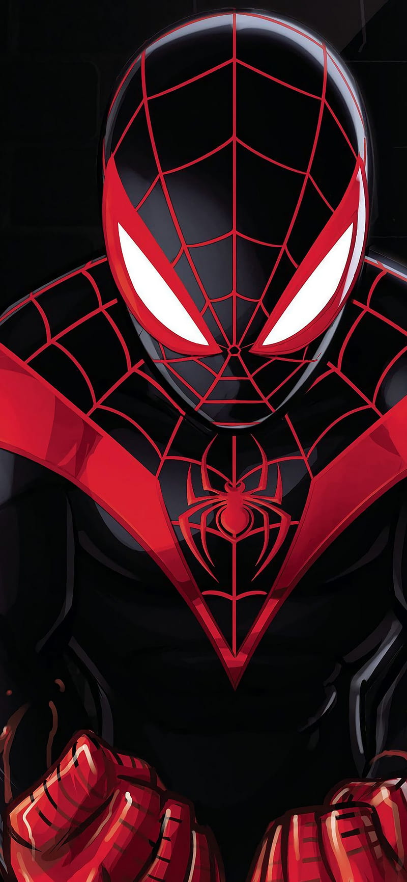 Miles Morales, black, cool, marvel, red, spider, spiderman, HD phone  wallpaper | Peakpx