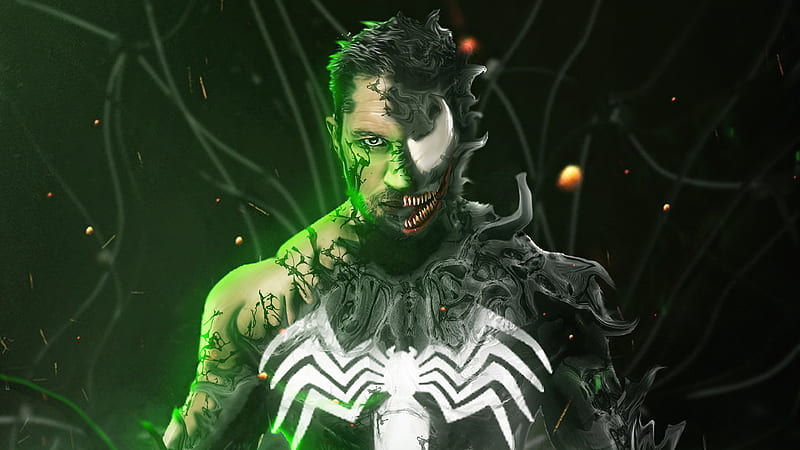 Tom Hardy As Venom , venom, superheroes, artist, artwork, digital-art, deviantart, HD wallpaper