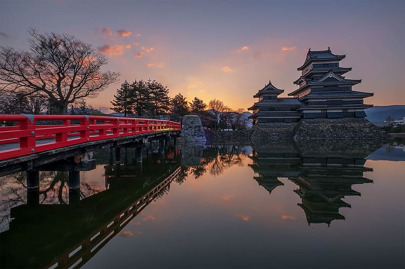 Castles, Bridge, Japan, , Castle, Matsumoto Castle, HD wallpaper