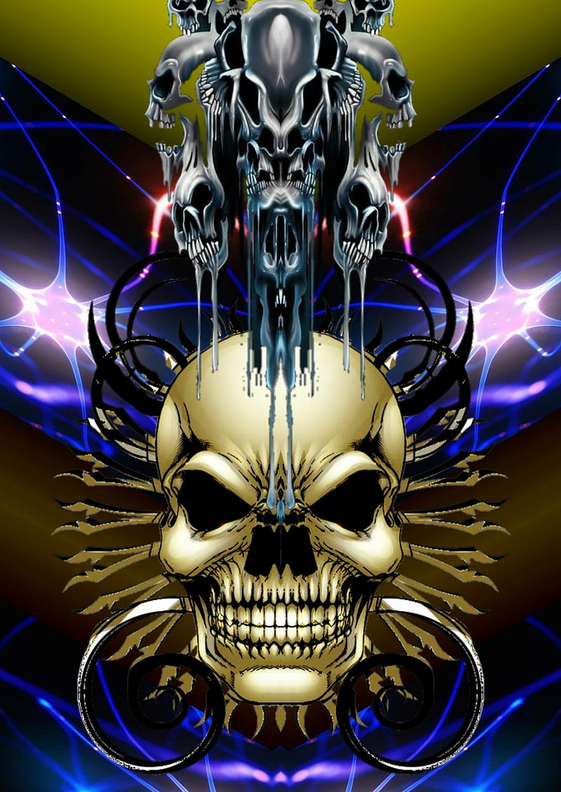 Skulls, design skullhead, HD phone wallpaper | Peakpx