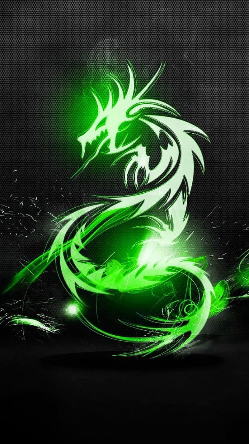 Dragon design, neon, HD phone wallpaper