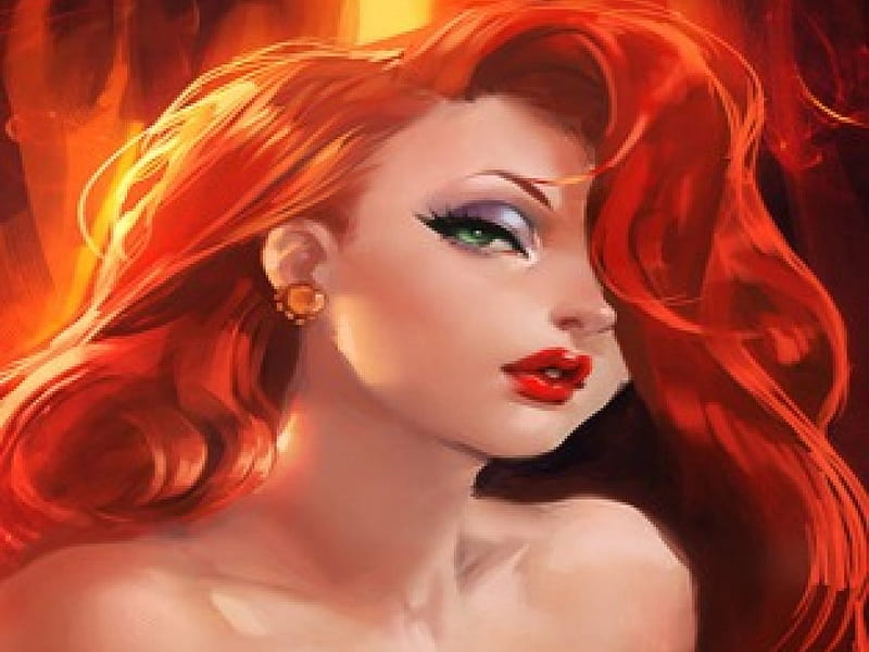 sexual red lady, sexual, dy, red, la, HD wallpaper