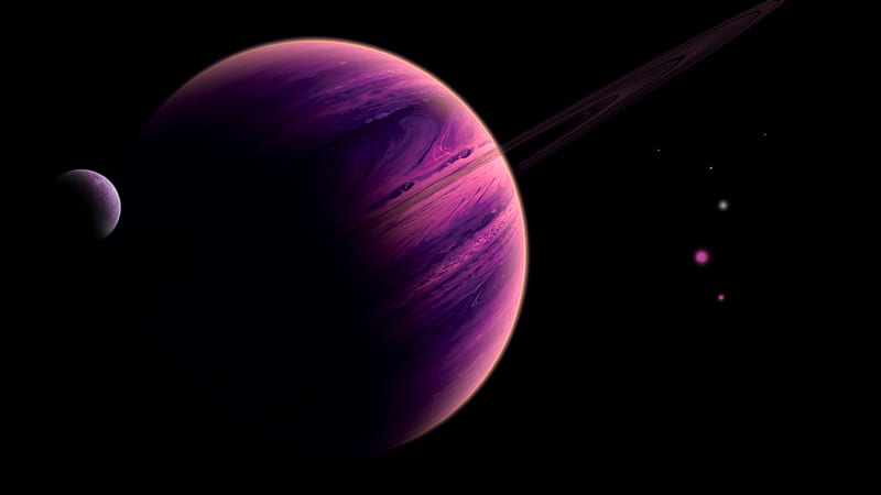 planet, purple, surface, cosmos, universe, HD wallpaper