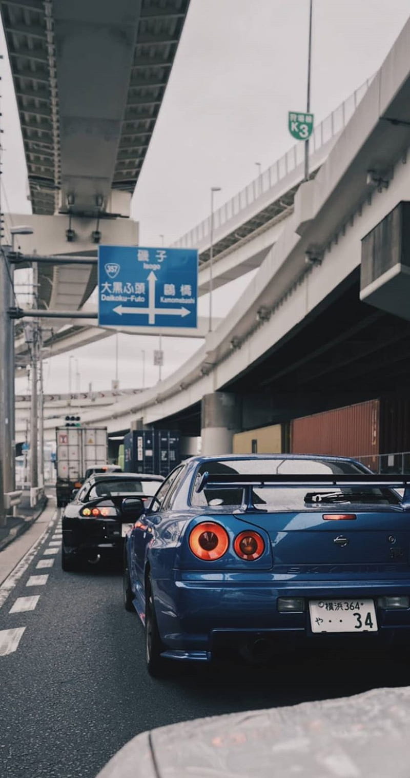 Godzilla GTR 34, car, carros, gtr, supra, turbo, HD phone wallpaper