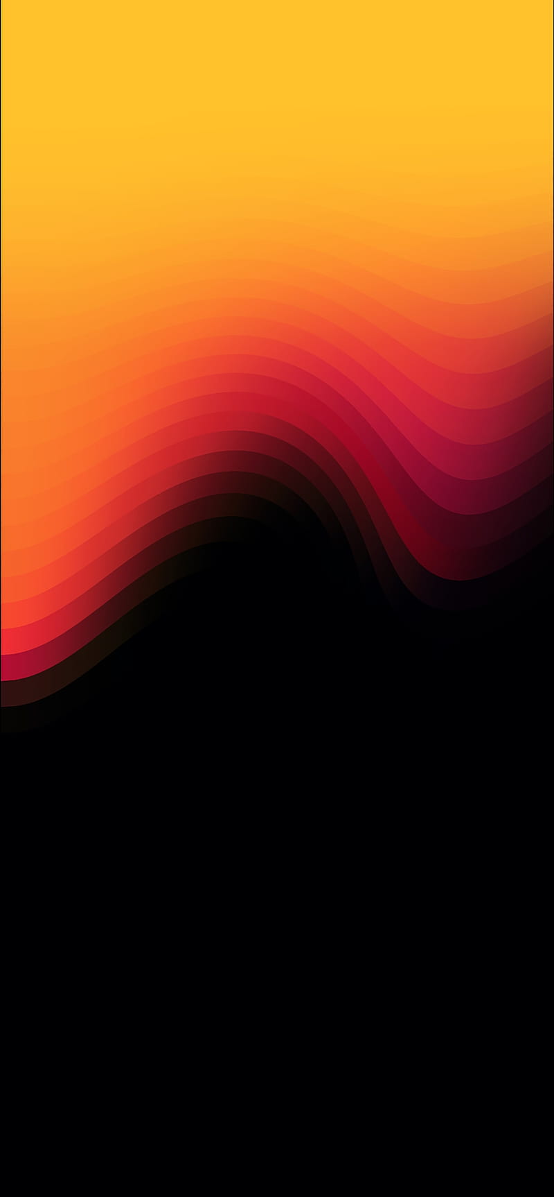 Half wave, amoled, red, yellow, HD phone wallpaper | Peakpx