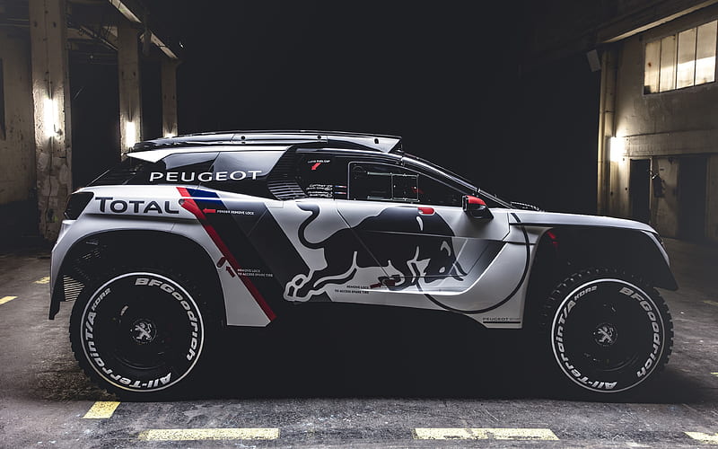 Peugeot 3008 DKR side view, 2018 cars, Dakar Rally, Peugeot Sport Peugeot, Dakar 2018, HD wallpaper