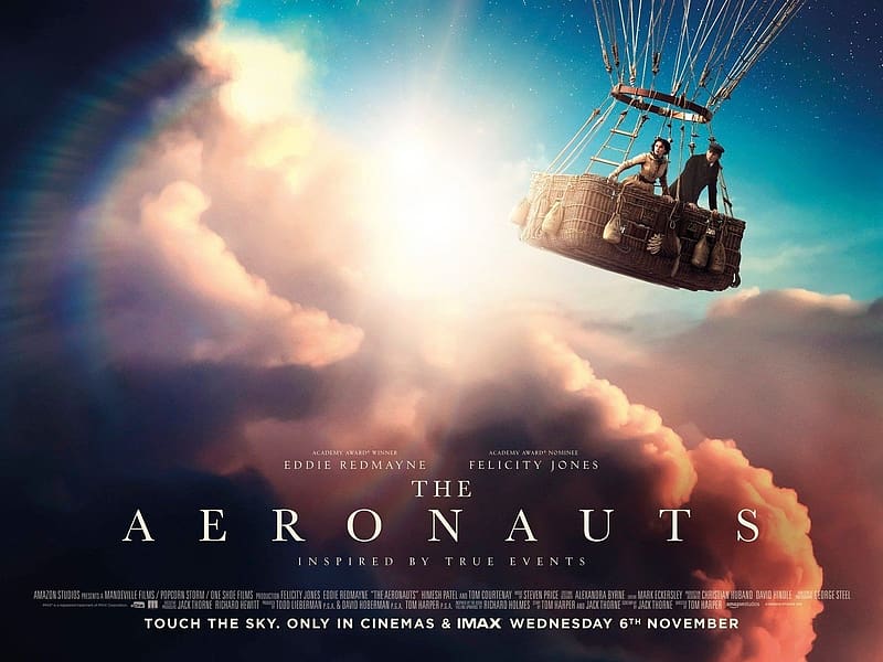 The Aeronauts 2019, afis, poster, movie, the aeronauts, hot air balloon, HD wallpaper
