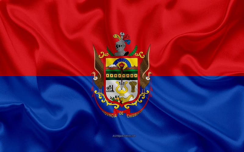 Flag of Chimborazo Province silk flag, Ecuadorian Province, Chimborazo Province, silk texture, Ecuador, Chimborazo Province flag, Provinces of Ecuador, HD wallpaper