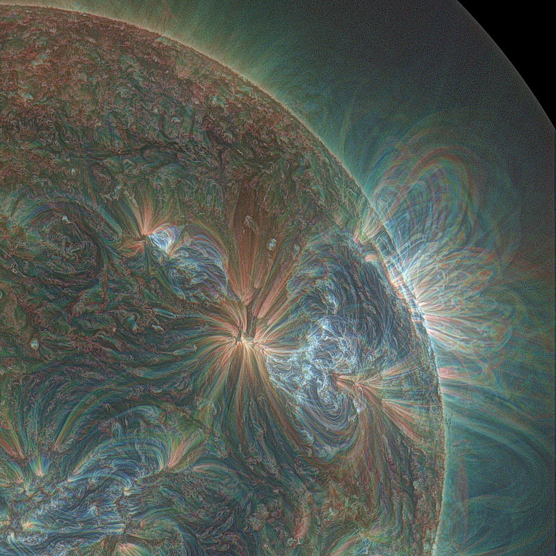 Sun, Ultraviolet, NASA, filter, graphy, grain, HD phone wallpaper