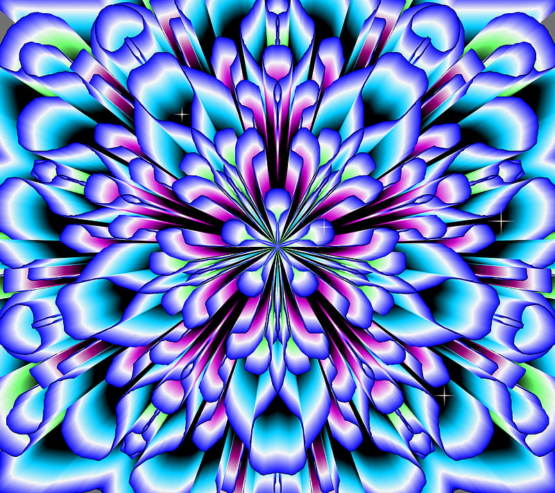 Mandala Ruffle 3, abstract, HD wallpaper