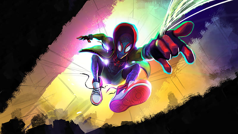 Spiderman Miles, spiderman, superheroes, artwork, digital-art, art, artstation, HD wallpaper