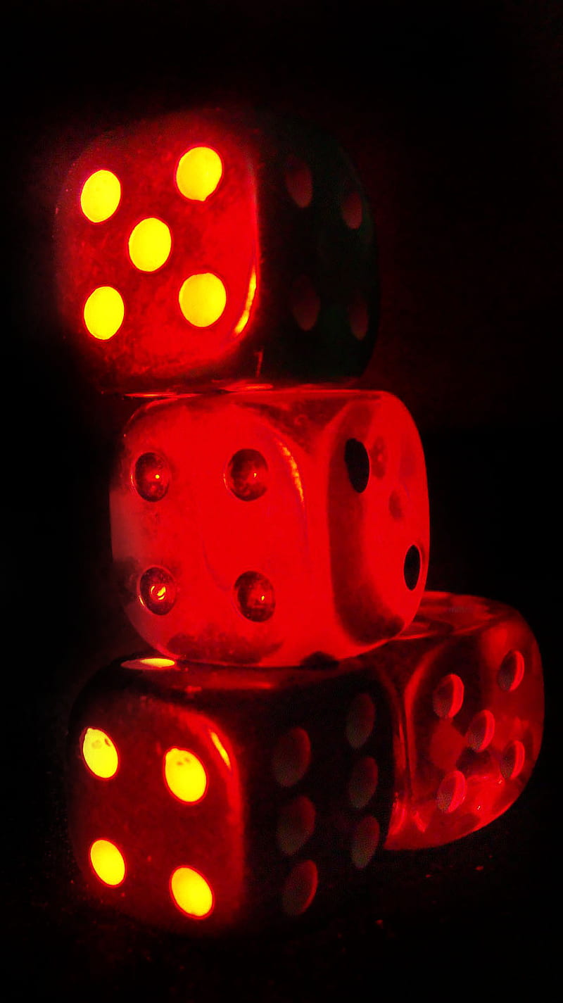 Dices, chance, dice, gamble, luck, red, HD phone wallpaper