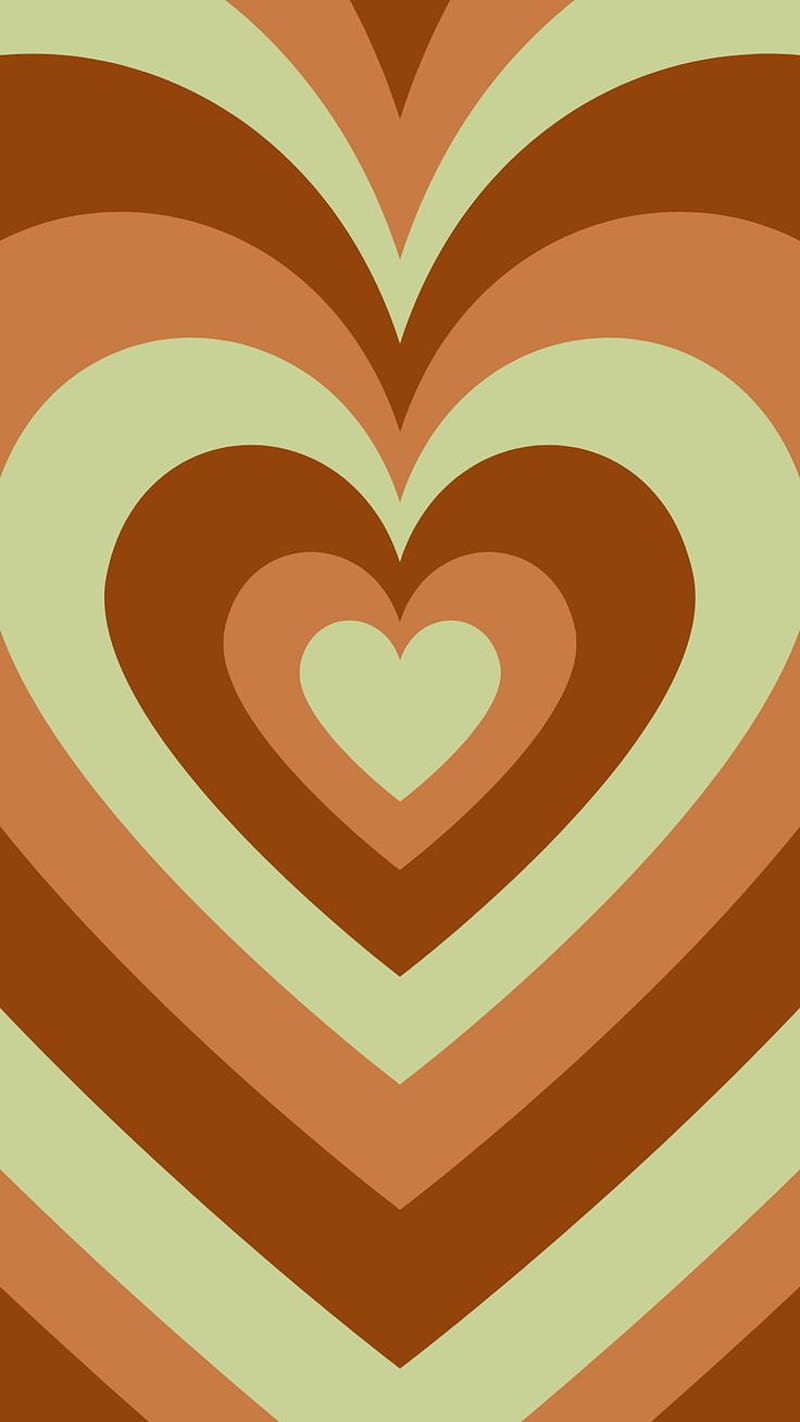 Aesthetic Heart Design Brown and Green, Heart Design Simple, HD phone  wallpaper | Peakpx