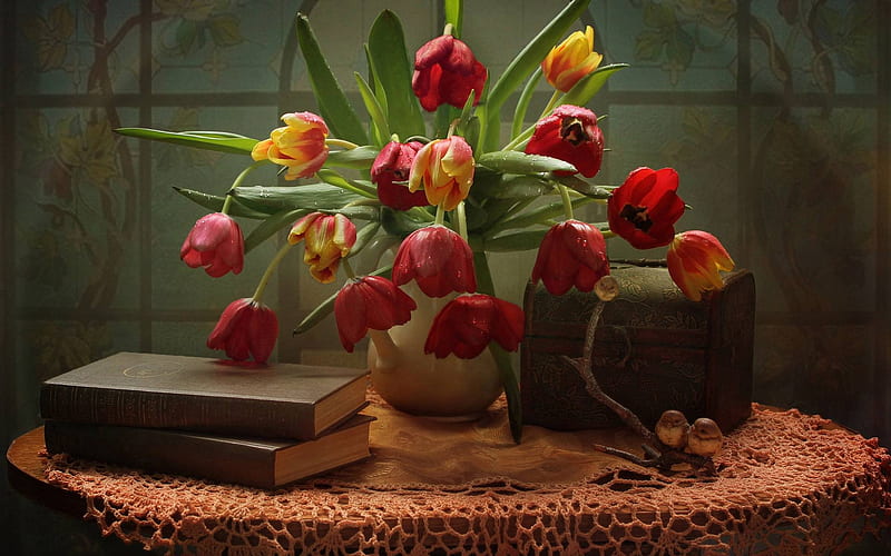 bouquet of tulips, cool, tulps, bouquet, flowers, fun, nature, HD wallpaper