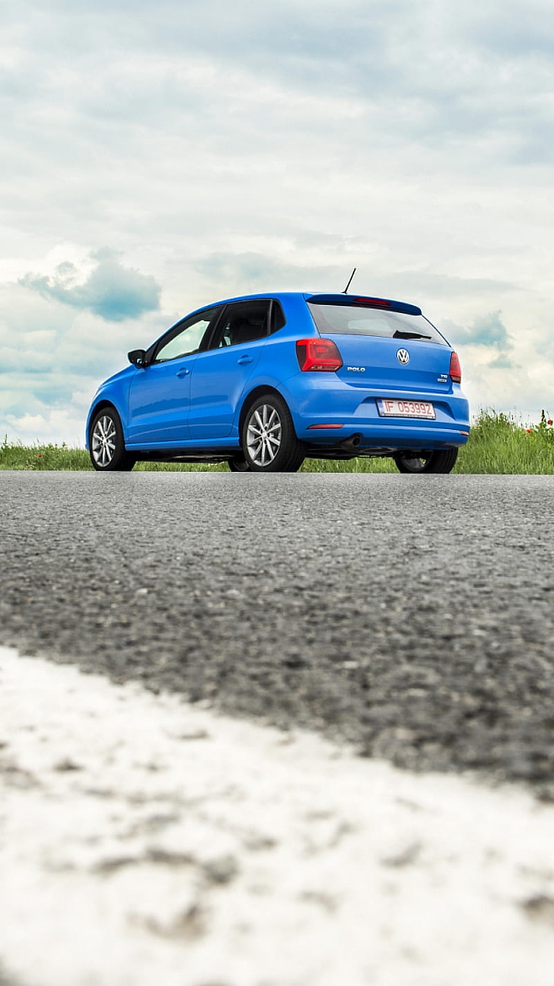 Volkswagen polo, 6r, auto, blue, car, sport, volkswagen polo gti vw, vw, HD phone wallpaper