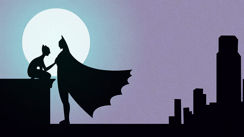 The Heart Of The Bat, batman, catwoman, superheroes, artwork, digital-art, HD wallpaper