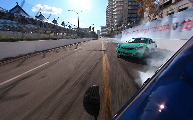Racing Cars Drift, drifting-cars, carros, drift, tires, smoke, racing, HD wallpaper