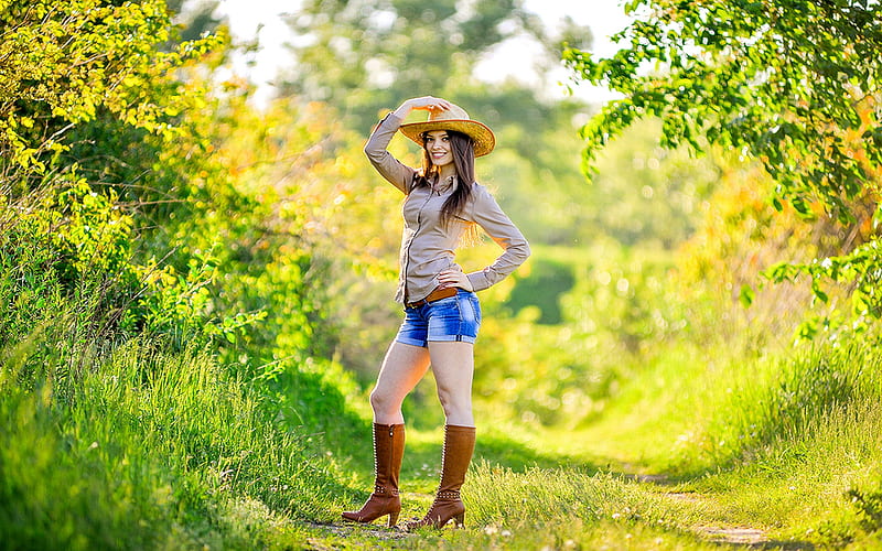 P Free Download Walking Female Models Hats Cowgirl Boots Ranch Fun Outdoors