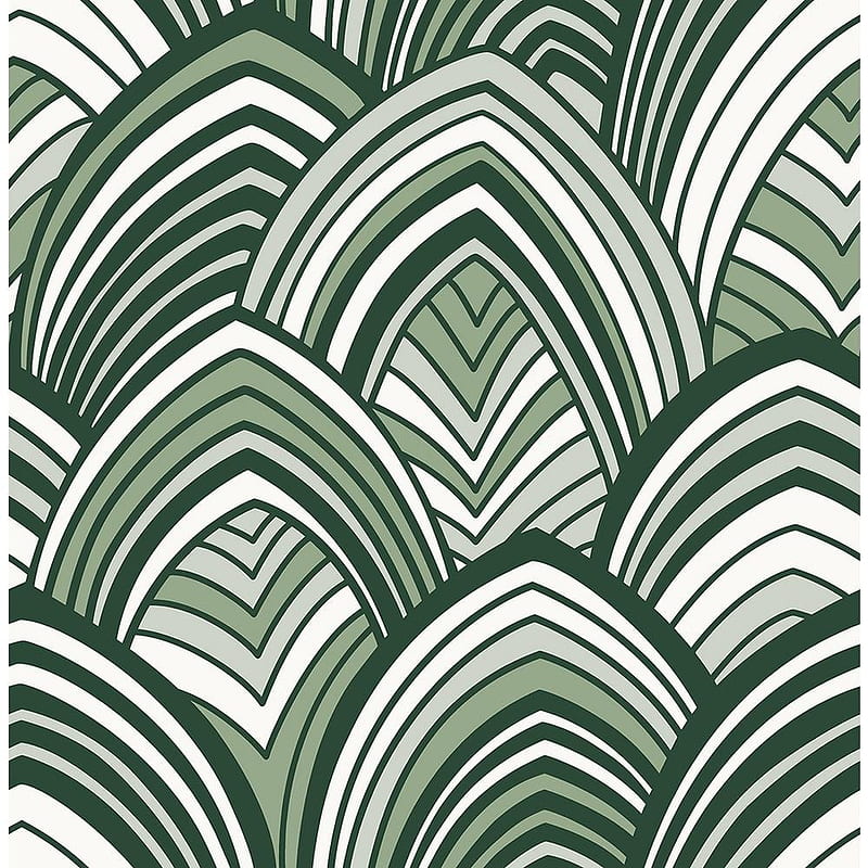 A Street Prints CABARITA Green Art Deco Leaves Green Sample 2969 87354SAM The Home Depot, Mint Green and White, HD phone wallpaper