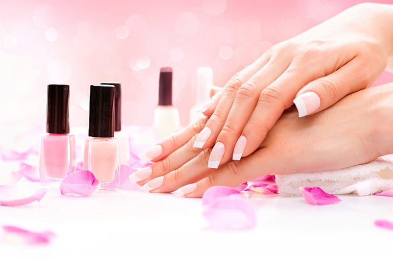 Beautiful Hands, hands, manicure, subbotina anna, nails, pink, HD wallpaper