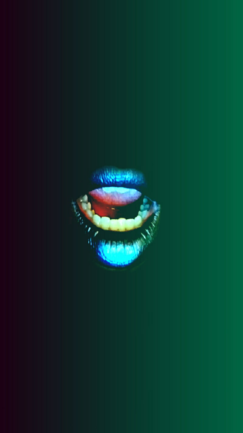 be mouth, blue, cool, lips, locslo, psicodelia, teeth, tongue, trippy, weird, HD phone wallpaper