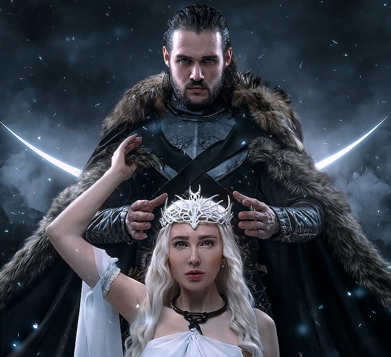Daenerys and Jon Snow, man, jon snow, white, couple, cosplay, gam eof  thrones, HD wallpaper | Peakpx