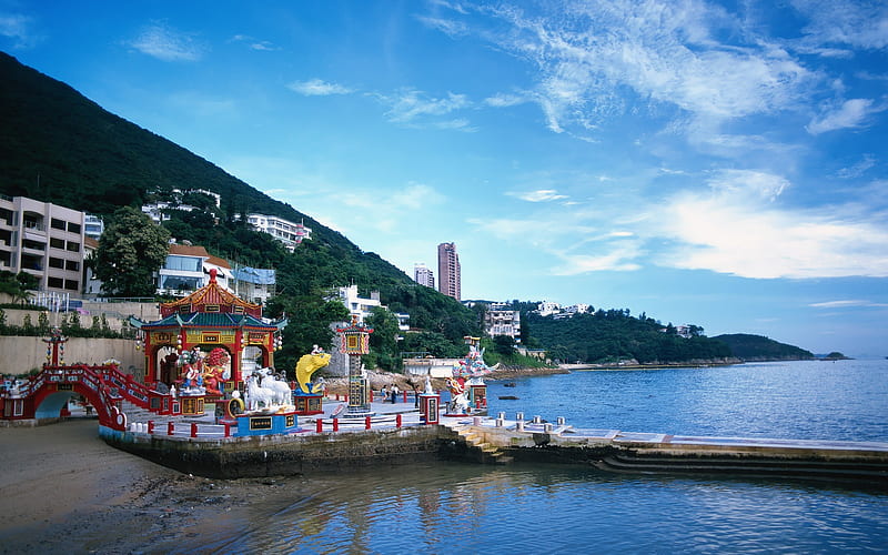 Shouting longevity Wan Repulse Bay Bridge 01-Hong Kong landscape, HD wallpaper