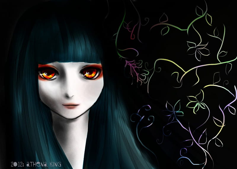 Hell Girl, art, fantasy, abstract, girl, HD wallpaper | Peakpx