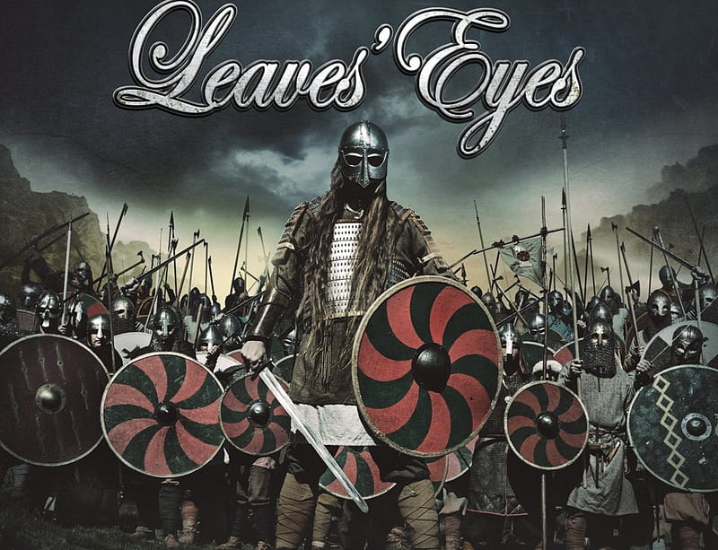 Leaves Eyes - King of Kings, Rock, Shiled, Album, Logo, Helmet, Viking, Leaves Eyes, Band, Warrior, Metal, Sword, Leaves, Eyes, Music, Heavy, King, Spear, HD wallpaper