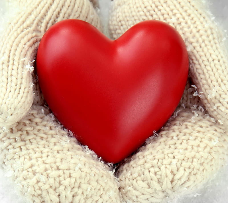 Love Heart, romantic, valentine, winter, HD wallpaper