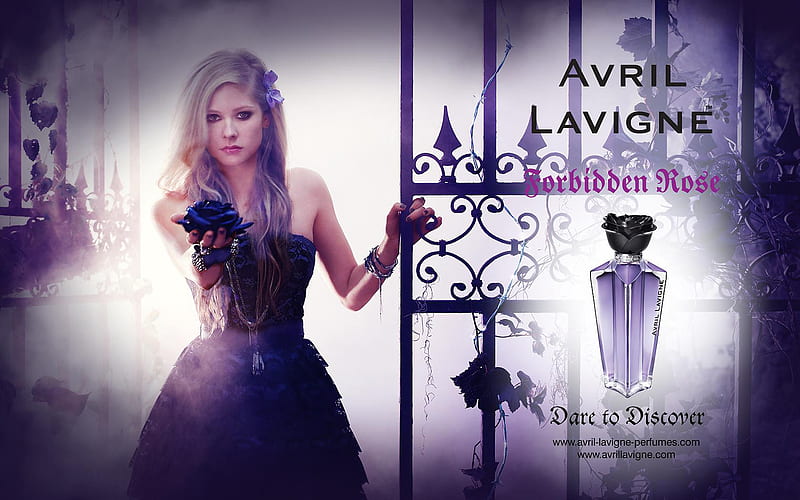 Avril Lavigne.. Forbidden Rose, perfume, forbidden rose, dress ...
