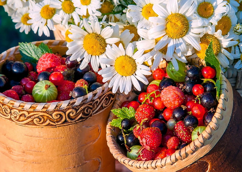Berry Time, delicious, strawberry, food, fruits, fruit, nice, berry, summer, flowers, raspberry, HD wallpaper