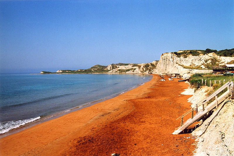 Xi (Ksee) Beach, Kefalonia island, Greece, Water, Sea, Landscape, Greece, Summer, beach, Nature, Island, HD wallpaper