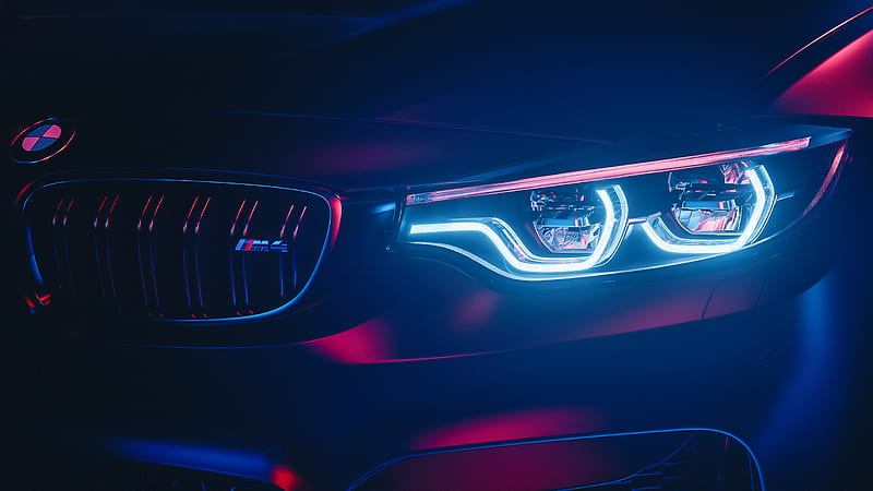 BMW M4 M Performance LED Headlights, HD wallpaper