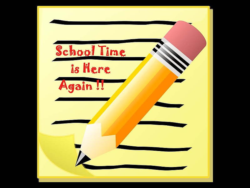 School Time Again, Learning Time, School time, Pencil, Paper, HD wallpaper