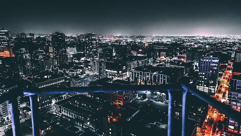 Los Angeles, nightscapes buildings America, USA, HD wallpaper