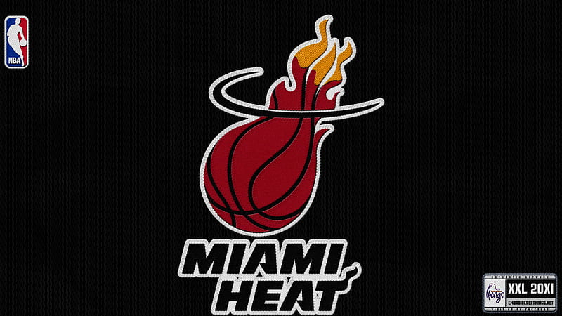 Miami Heat Red Yellow Logo In Black Background Miami Heat, HD wallpaper