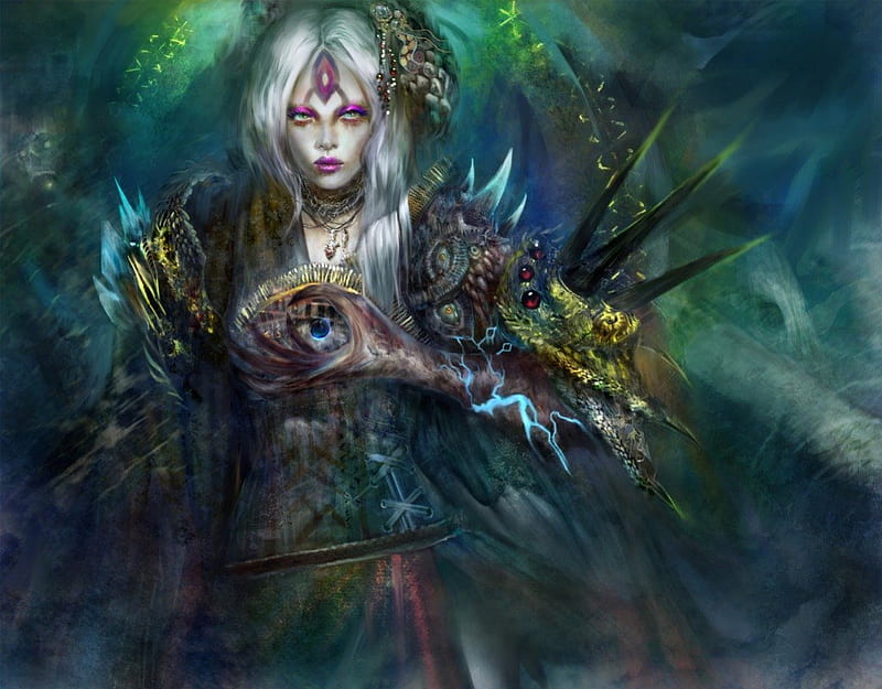Sorceress, babe, dark, hot, magician, HD wallpaper Sorceress, babe, dark, hot, magician, HD wallpaper