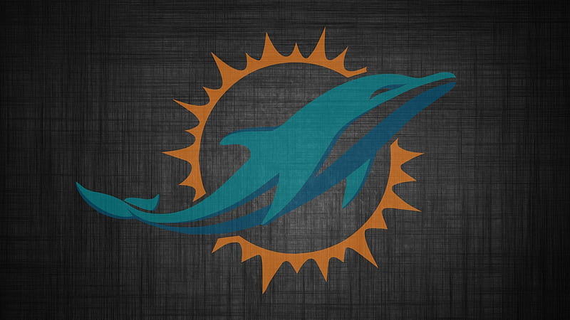 Blue Miami Dolphins Logo In Black Shades Background Miami Dolphins, HD wallpaper