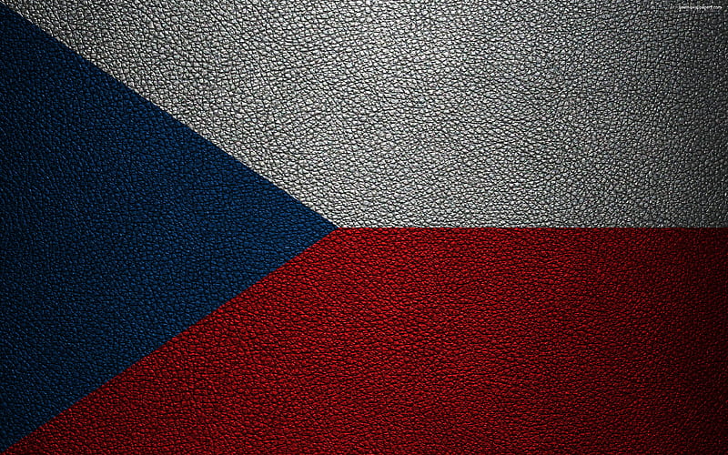 Flag of Czech Republic leather texture, Czech flag, Europe, flags of Europe, Czech Republic, HD wallpaper