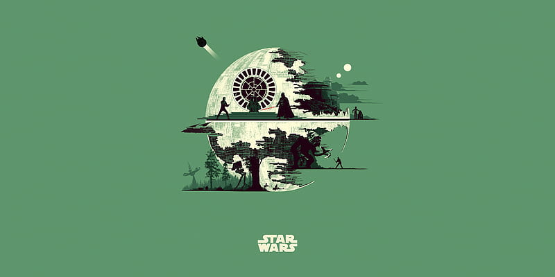 Star Wars, Movie, Darth Vader, Minimalist, Luke Skywalker, Death Star, HD wallpaper