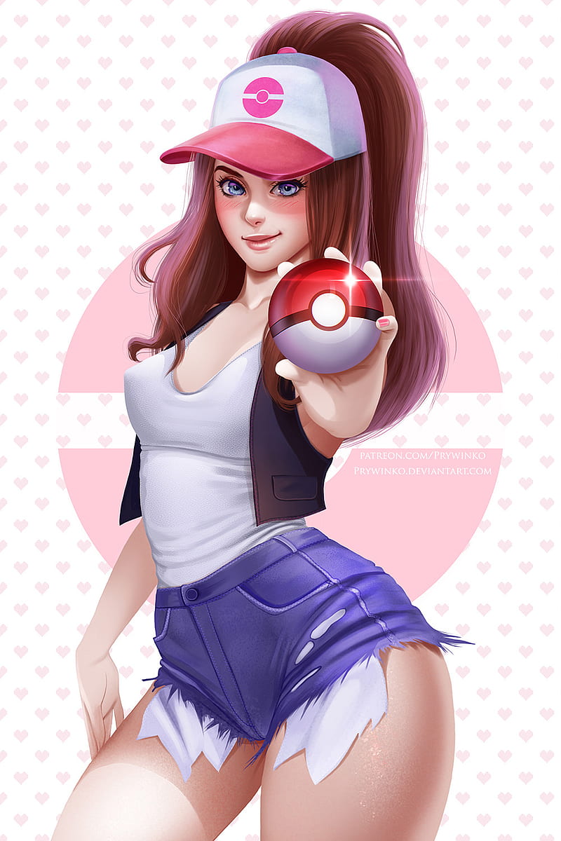 Prywinko, Pokémon, perky breasts, Hilda (pokemon), HD phone wallpaper
