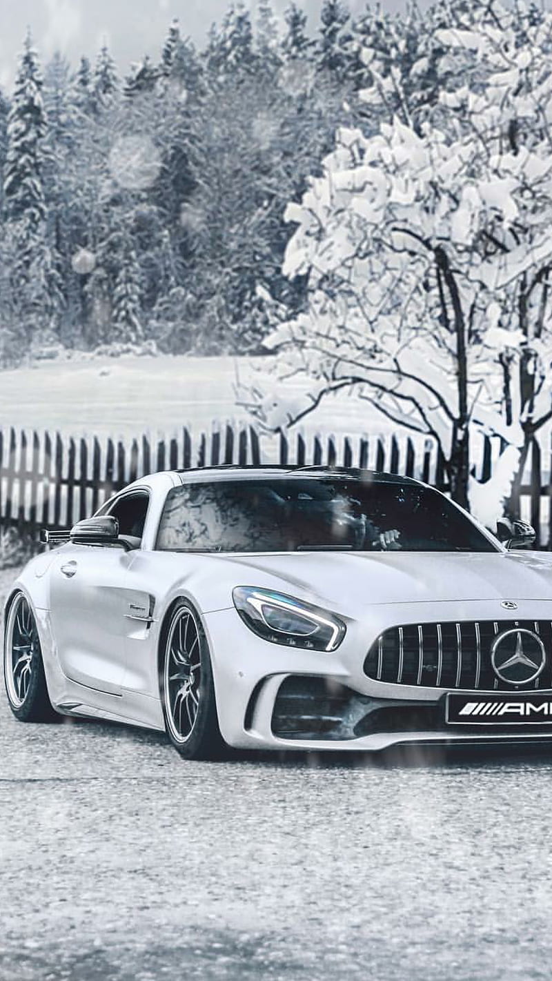 Snowy Mercedes, amg, white, car, supercar, sports, america, new, snow, HD  phone wallpaper | Peakpx