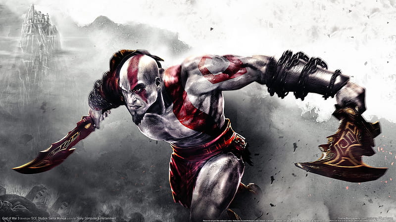 god of war 3 kratos vs zeus wallpaper