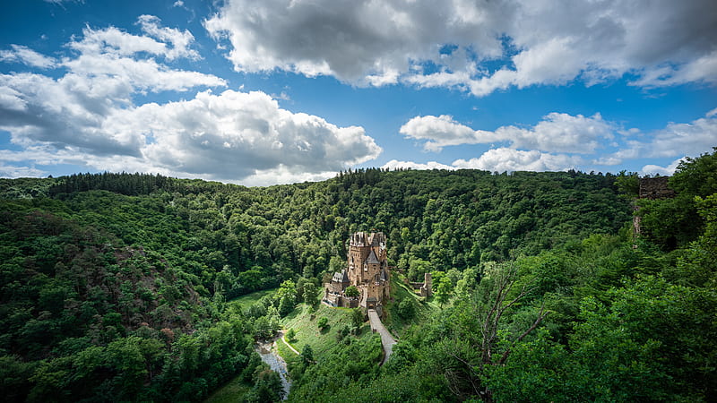Castles, Eltz Castle, Castle, Forest, Germany, HD wallpaper