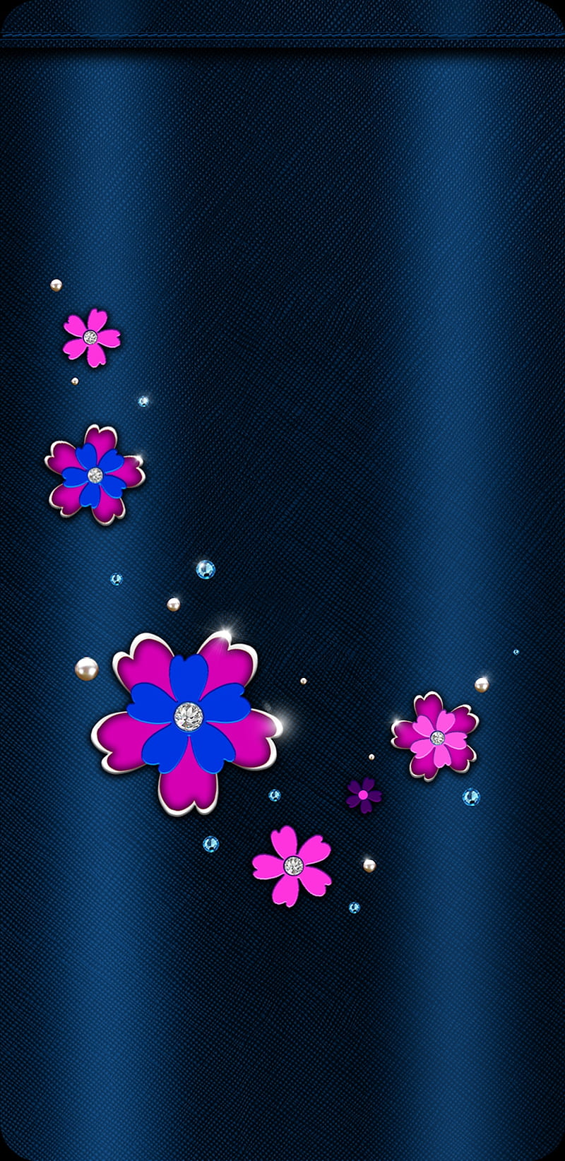 Diamonds N Flowers, girly, pink, pretty, purple, HD phone wallpaper