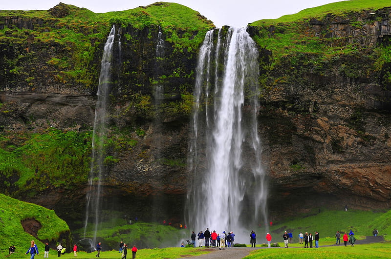Seljalandsfoss Waterfall - Iceland, Waterfalls, Europe, Iceland, Seljalandsfoss Waterfall, HD wallpaper