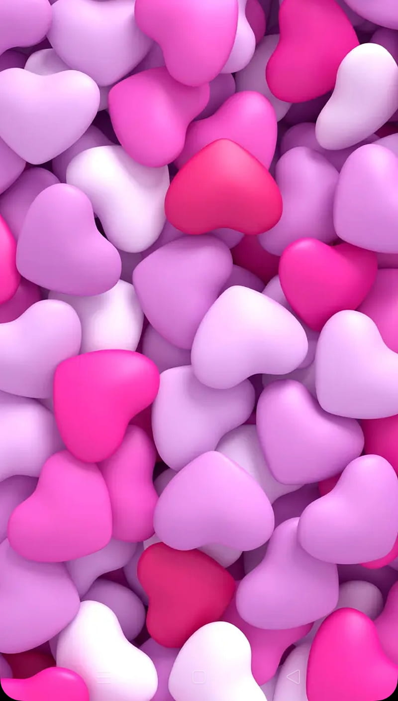 Hearts , cute, pink, HD phone wallpaper