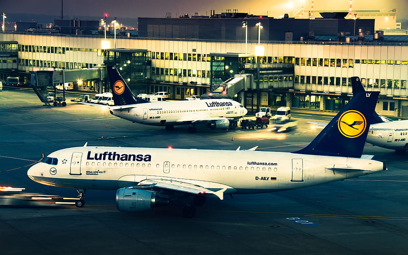 Dusk, Airplane, Aircraft, Vehicles, Boeing 737, Commercial, Düsseldorf, HD wallpaper